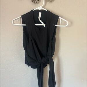 Lululemon Athletica Black Sleeveless Tie-Front Tank Top